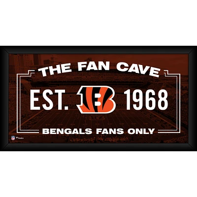 Cincinnati Bengals Framed 10" x 20" Fan Cave Collage