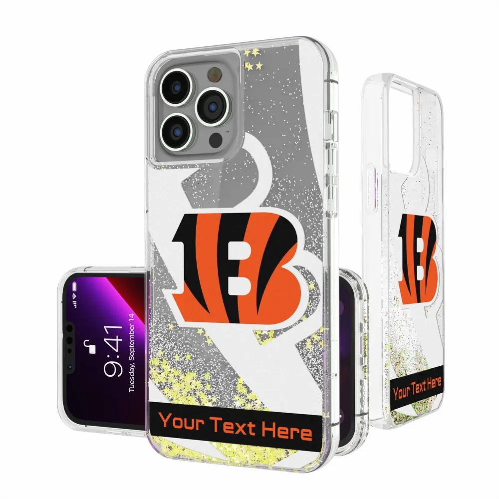 Cincinnati Bengals Personalized Endzone Plus Design iPhone Glitter