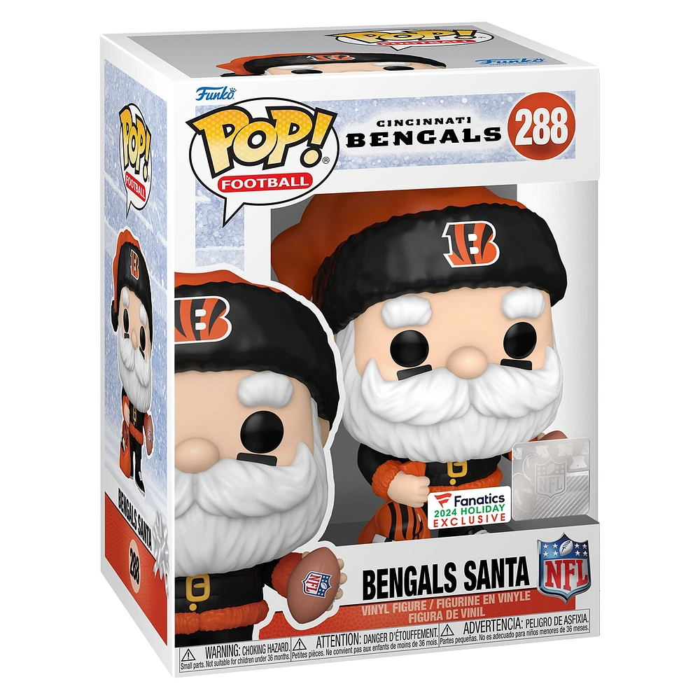 Figurine en vinyle exclusive Fanatics 2024 Funko Pop! du Père Noël des Bengals de Cincinnati