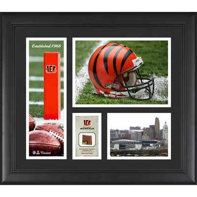 Cincinnati Bengals Fanatics Authentic Framed 15" x 17" Team Logo Collage with Piece of Game-Used Football