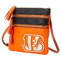 Dooney & Bourke Cincinnati Bengals Infield Triple Zip Crossbody Purse