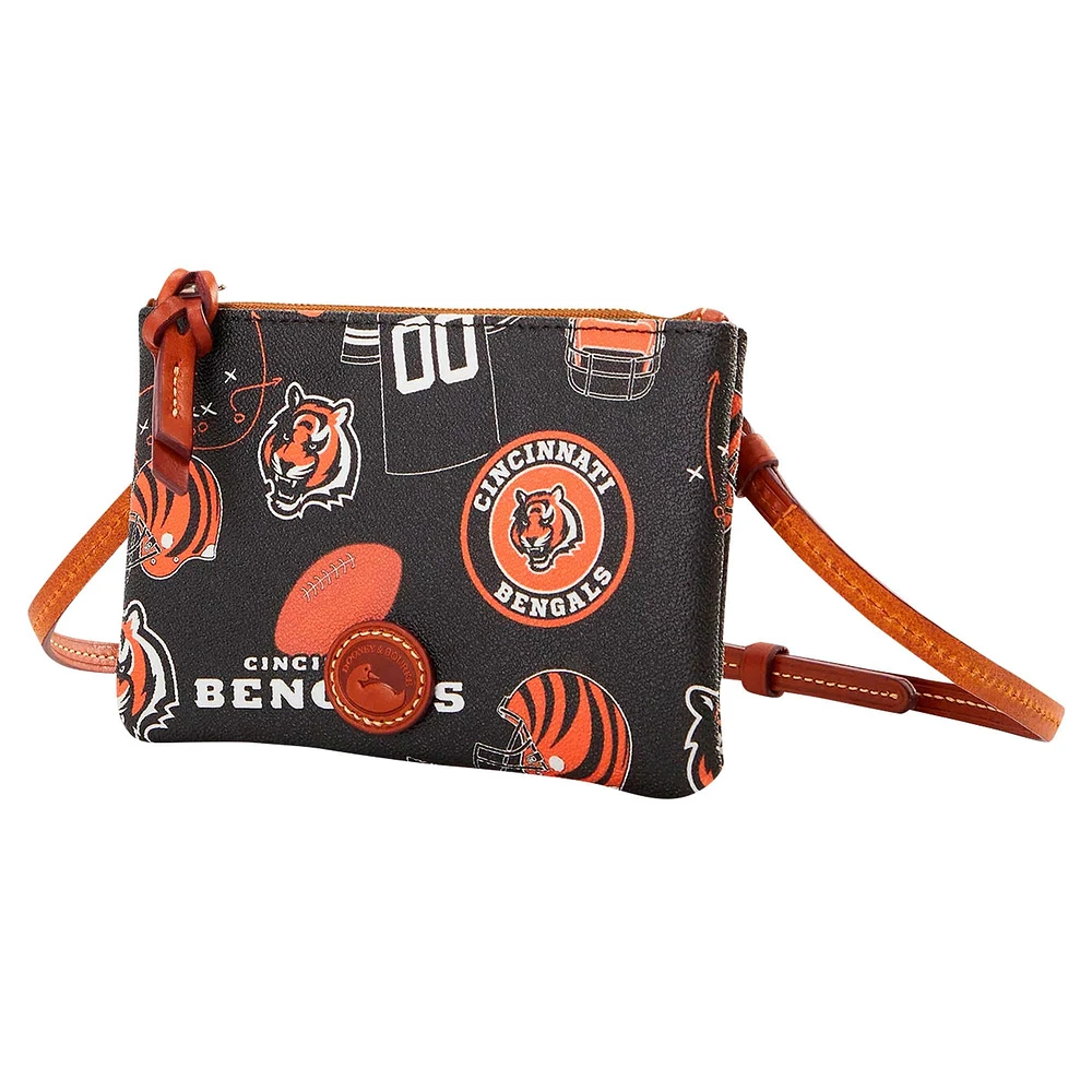 Dooney & Bourke Cincinnati Bengals Sac à main à bandoulière avec fermeture éclair sur le dessus