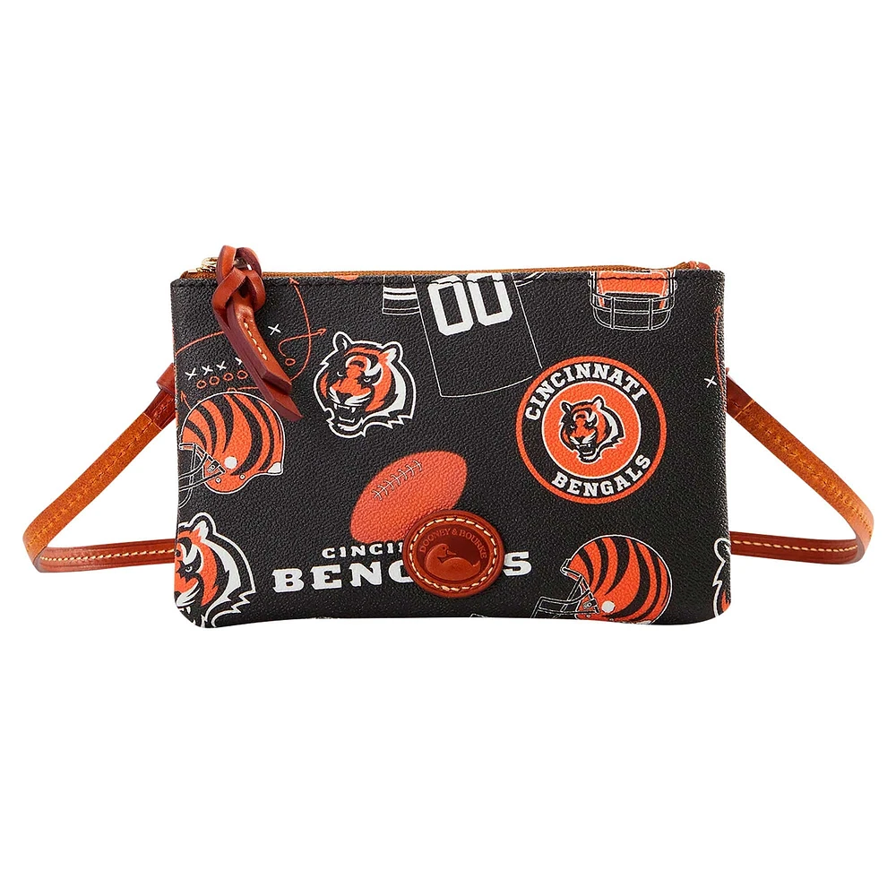 Dooney & Bourke Cincinnati Bengals Sac à main à bandoulière avec fermeture éclair sur le dessus