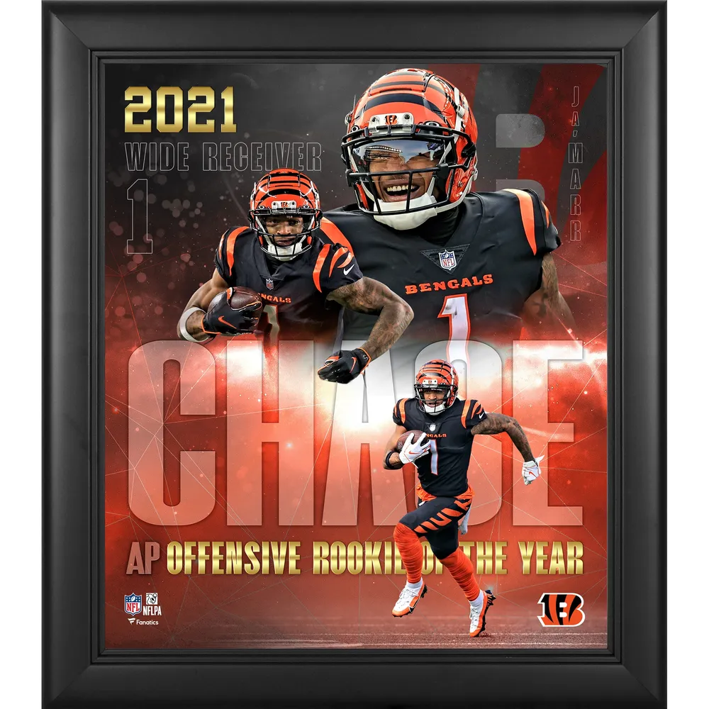 Lids Ja'Marr Chase Cincinnati Bengals Fanatics Authentic 2021 NFL Offensive  Rookie of the Year 15'' x 17'' Framed Collage Photo