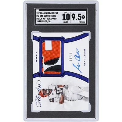Carte authentifiée 9,5/10 SGC avec logo Panini Flawless Relic autographié par Geno Atkins Cincinnati Bengals 2020 #PA-GAT #9/10