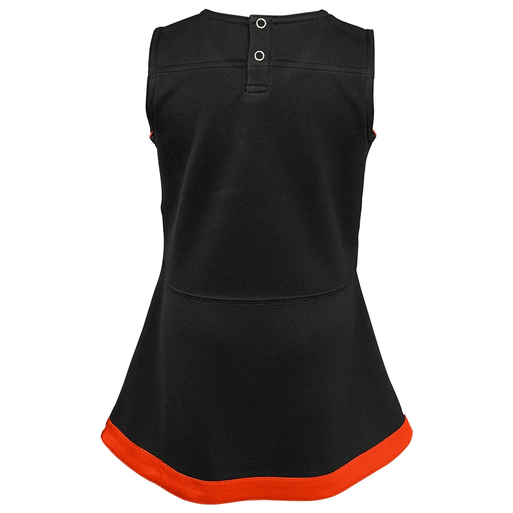 Ensemble robe pull et bloomer noir Cincinnati Bengals pour tout-petits filles