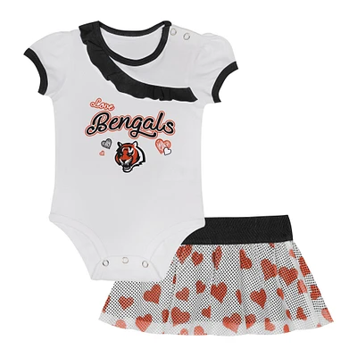 Infant  Cincinnati Bengals Love My Team Bodysuit & Skirt Set