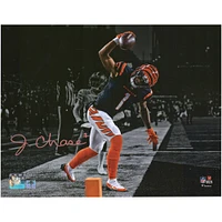 Ja'Marr Chase Cincinnati Bengals dédicacé 11'' x 14'' Touchdown Spike Spotlight Photographie