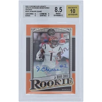 Carte de recrue authentifiée 8,5 BGS Panini Chronicles Legacy Orange #220 #12/35 de Ja'Marr Chase Cincinnati Bengals - Sous-grades 8,9,9,9