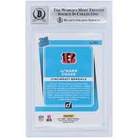 Ja'Marr Chase Cincinnati Bengals Carte de recrue Panini Donruss #262 Beckett autographiée 2021 par des fanatiques de Beckett, 9/10, authentifiée, avec l'inscription « Who Dey »