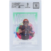 Carte de recrue 9/10 authentifiée 2021 Panini Illusions Mystique #MY-7 Beckett Fanatics Witnessed Authenticated 9/10 Rookie Card de Ja'Marr Chase Cincinnati Bengals