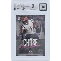 Carte de recrue 9/10 authentifiée 2021 Panini Luminance Pink #212 Beckett Fanatics Witnessed de Ja'Marr Chase Cincinnati Bengals
