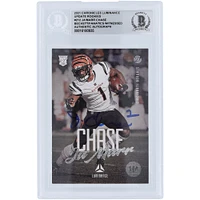 Ja'Marr Chase Cincinnati Bengals Autographié 2021 Panini Luminance Mise à jour #212 Beckett Fanatics Witnessed Rookie Card Authentifié