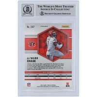 Ja'Marr Chase Cincinnati Bengals dédicacé 2021 Panini Mosaic Mosaic Prizm #247 Beckett Fanatics témoin authentifié 9/10 Rookie Card