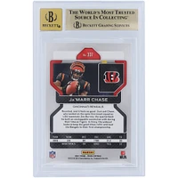 Carte de recrue autographiée 2021 Panini Prizm #337 Beckett Fanatics Witnessed Authenticated 9.5/10 Rookie avec inscription « Who Dey » de Ja'Marr Chase Cincinnati Bengals