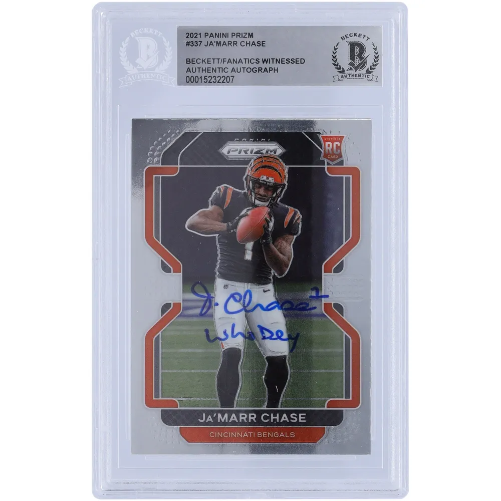 Lids Ja'Marr Chase Cincinnati Bengals Autographed 2021 Panini Prizm #337  Beckett Fanatics Witnessed Authenticated Rookie Card