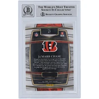 Ja'Marr Chase Cincinnati Bengals dédicacé 2021 Panini Select Concourse #47 Beckett Fanatics témoins authentifiés 10 Rookie Card