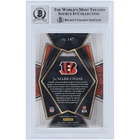 Carte de recrue Panini Select #147 Beckett 2021 autographiée par Ja'Marr Chase Cincinnati Bengals, avec inscription « Who Dey » et témoins de fanatiques