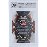 Carte de recrue Panini Select #147 Beckett 2021 autographiée par Ja'Marr Chase Cincinnati Bengals, carte de recrue authentifiée et témoin des fanatiques de Beckett
