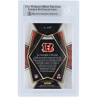 Carte de recrue authentifiée signée Ja'Marr Chase Cincinnati Bengals 2021 Panini Select #147 Beckett Fanatics avec l'inscription « Who Dey »