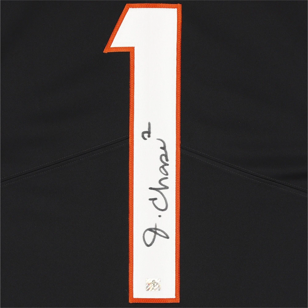 Maillot Nike noir dédicacé par Ja'Marr Chase des Bengals de Cincinnati