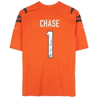 Ja'Marr Chase Cincinnati Bengals Autographed Nike Orange Limited Jersey 