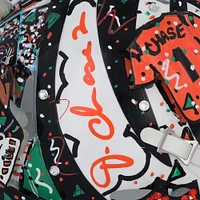 Casque de vitesse alternatif dédicacé par Ja'Marr Chase Cincinnati Bengals Riddell 2022 On Field - Signé à l'encre orange - Illustration par Charles Fazzino - GL68085463