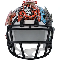 Casque de vitesse alternatif dédicacé par Ja'Marr Chase Cincinnati Bengals Riddell 2022 On Field - Signé à l'encre orange - Illustration par Charles Fazzino - GL68085463