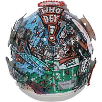 Casque de vitesse alternatif dédicacé par Ja'Marr Chase Cincinnati Bengals Riddell 2022 On Field - Signé à l'encre orange - Illustration par Charles Fazzino - GL68085463
