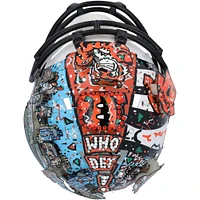 Casque de vitesse alternatif dédicacé par Ja'Marr Chase Cincinnati Bengals Riddell 2022 On Field - Signé à l'encre orange - Illustration par Charles Fazzino - GL68085463