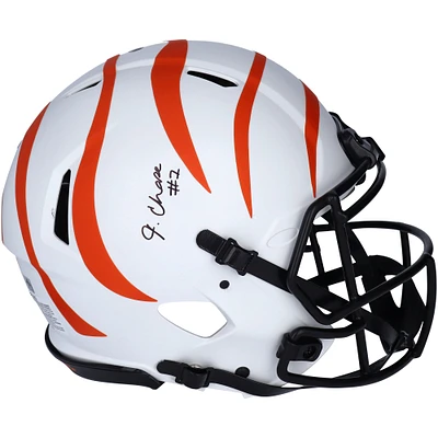 Casque authentique Riddell Lunar Eclipse Alternate Speed ​​autographié par Ja'Marr Chase des Bengals de Cincinnati