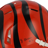 Casque authentique Riddell Speed ​​autographié par Ja'Marr Chase des Cincinnati Bengals