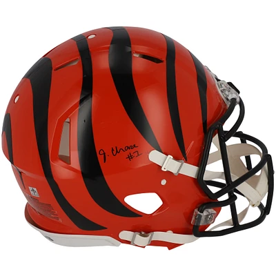 Casque authentique Riddell Speed ​​autographié par Ja'Marr Chase des Cincinnati Bengals