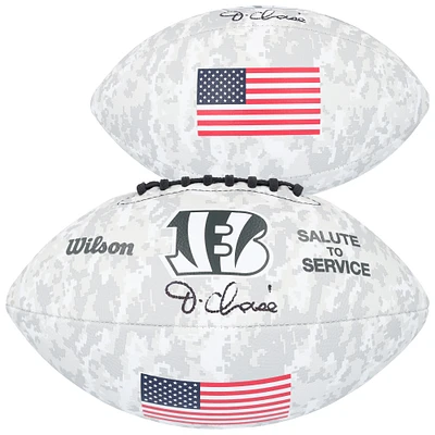 Ja'Marr Chase Cincinnati Bengals Autographed Wilson 2024 Salute To Service Football 