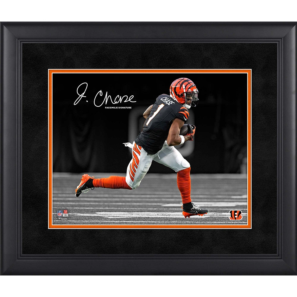 Ja'Marr Chase Cincinnati Bengals Facsimile Signature Framed 11" x 14" Photograph