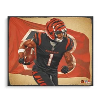 Ja'Marr Chase Cincinnati Bengals Unsigned 16" x 20" Photo Print - Designed by Artist Brian Konnick