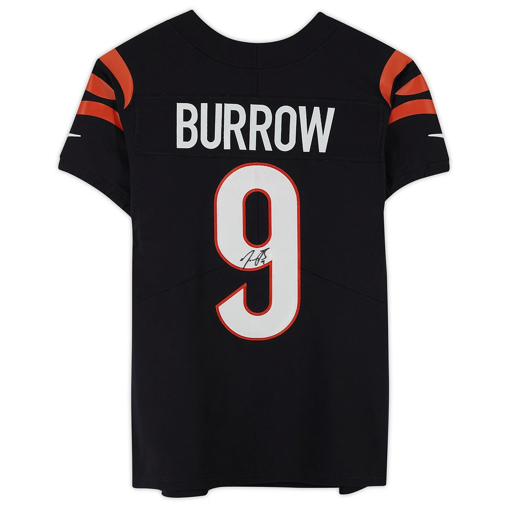 Maillot Nike Elite autographié par Joe Burrow Black des Bengals de Cincinnati