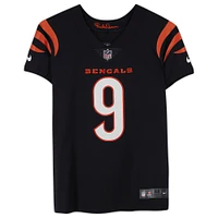 Maillot Nike Elite autographié par Joe Burrow Black des Bengals de Cincinnati