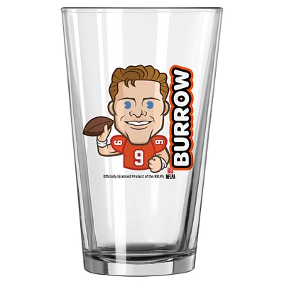Joe Burrow Bengals de Cincinnati 16oz. Verre à pinte Emoji