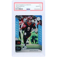 Joe Burrow Cincinnati Bengals 2020 Panini Elements Cobalt Metal #77 #22/27 PSA Authenticated 10 Rookie Card