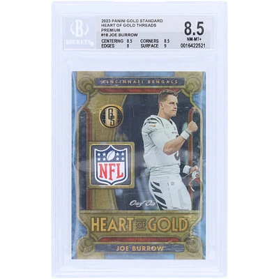 Joe Burrow Cincinnati Bengals 2023 Panini Gold Standard NFL Shield Relic #18 #1/1 BGS Authenticated 8.5 Card - 8.5,8.5,8,9 Subgrades