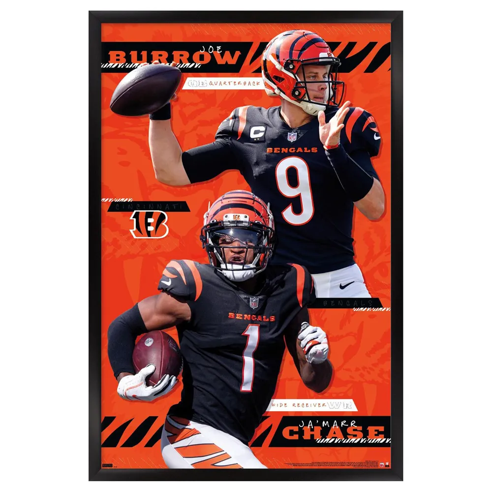 Lids Joe Burrow Cincinnati Bengals 24.25'' x 35.75'' Framed Association  Players Only Poster