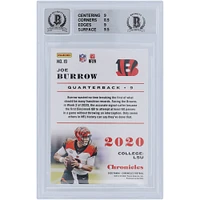 Carte de recrue 9/10 authentifiée 2020 Panini Chronicles #19 Beckett dédicacée par Joe Burrow Cincinnati Bengals - Sous-catégories 9.5,8.5,9,9.5