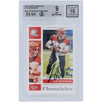 Carte de recrue 9/10 authentifiée 2020 Panini Chronicles #19 Beckett Fanatics Witnessed avec inscription « Who Dey » - Sous-grades 9.5,9,9,9.5