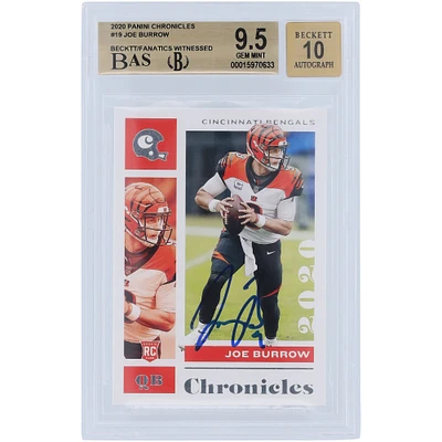 Carte de recrue autographiée 2020 Panini Chronicles #19 Beckett Fanatics Witnessed Authenticated 9.5/10 Rookie - 9.5,9.5,9.5,10 Subgrades
