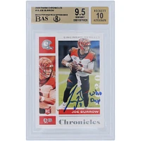 Carte de recrue autographiée 2020 Panini Chronicles #19 Beckett Fanatics Witnessed Authenticated 9.5/10 avec inscription « Who Dey » - Sous-grades 9.5,9.5,9.5,9.5
