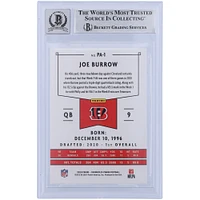 Carte de recrue 9/10 authentifiée 2020 Panini Chronicles #PA-1 Beckett Fanatics a été témoin d'une signature autographiée de Joe Burrow Cincinnati Bengals avec l'inscription "2020 #1 PICK"