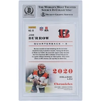 Carte de recrue autographiée 2020 Panini Chronicles #19 Beckett Fanatics Witnessed Authenticated 10 Rookie par Joe Burrow Cincinnati Bengals
