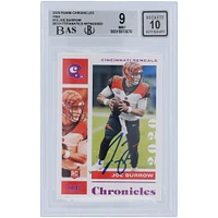 Carte de recrue 9/10 authentifiée 2020 Panini Chronicles Pink #19 Beckett Fanatics autographiée par Joe Burrow Cincinnati Bengals - Sous-grades 9,9.5,9,9