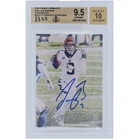 Carte recrue autographiée Panini Luminance #201 Beckett 2020 des Bengals de Cincinnati dédicacée par Joe Burrow, témoin des fanatiques de Beckett, authentifiée 9,5/10 - Sous-grades 9,5, 9,5, 9,5, 10